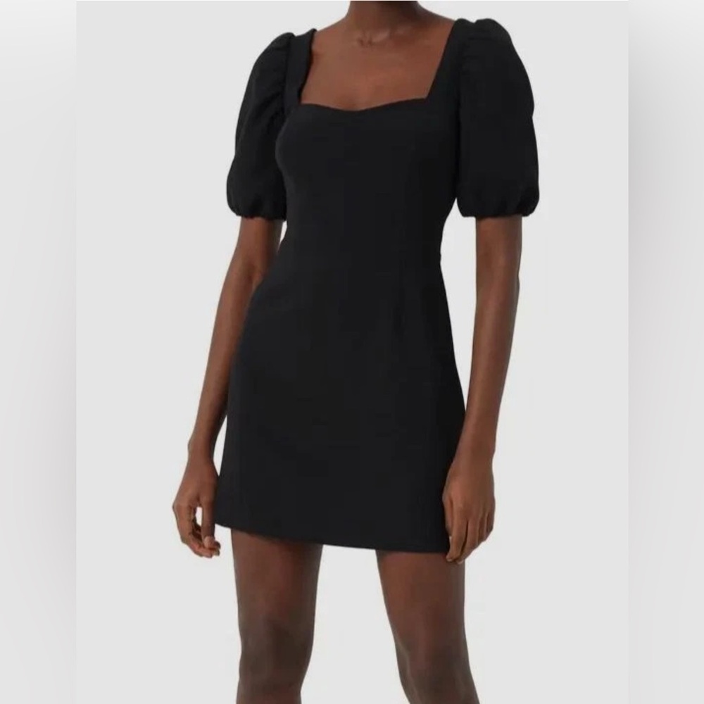 French Connection Whisper Blackβ Open Back Mini Dress Size 6